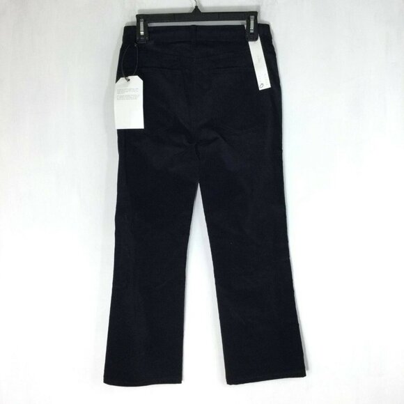Current Elliott The Vanessa Velvet crop Straight Dark Navy Jeans Women Sz 27 NWT - Picture 4 of 11